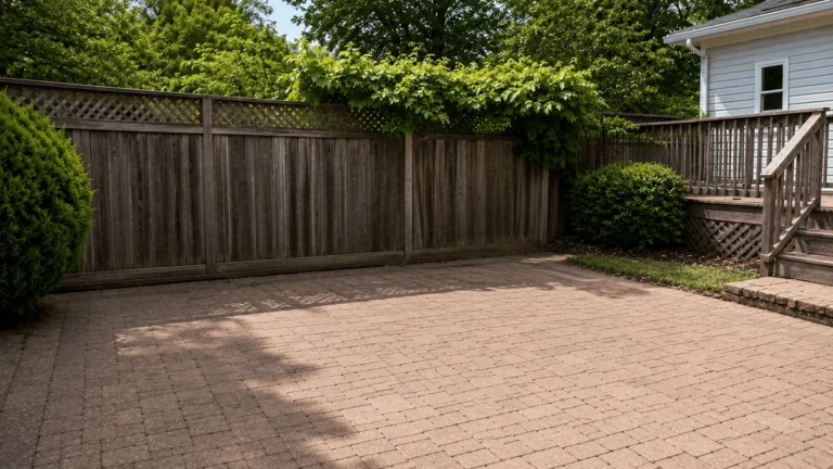 Same patio after the hot tub was removed and the debris hauled away